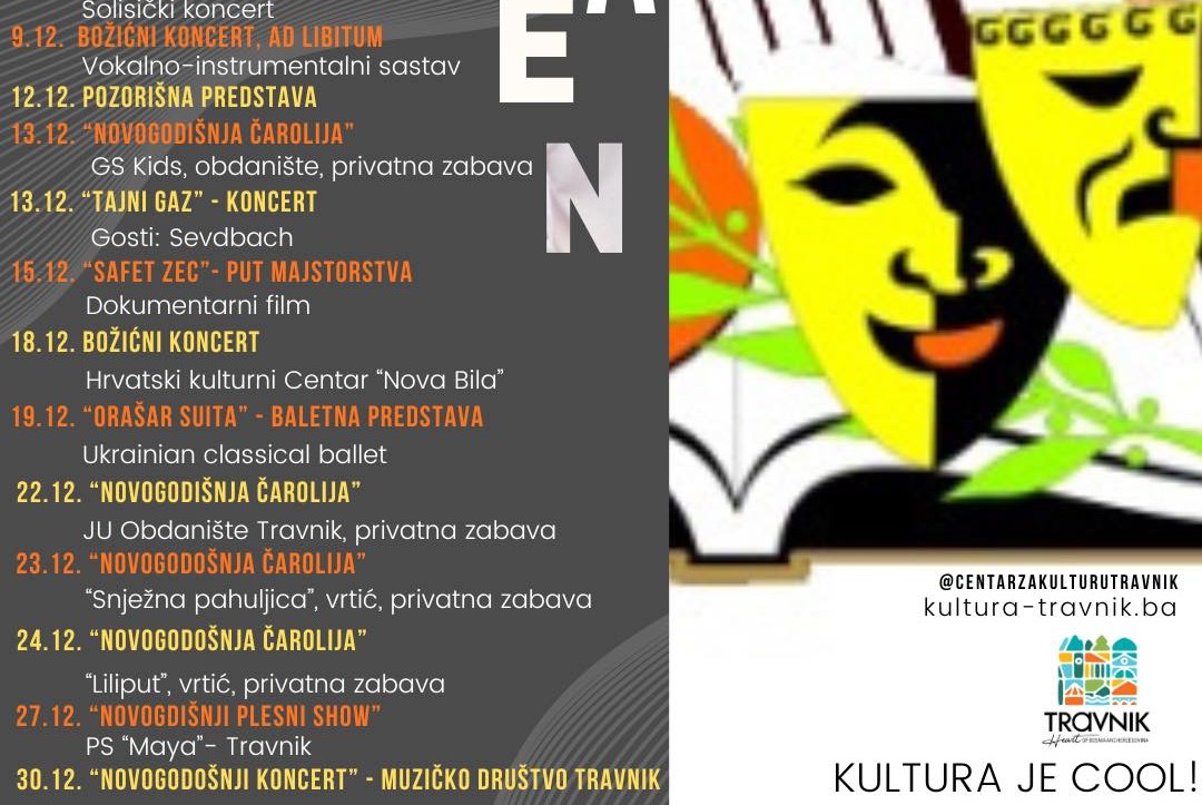 Decembar u  JU Centar za kulturu Travnik